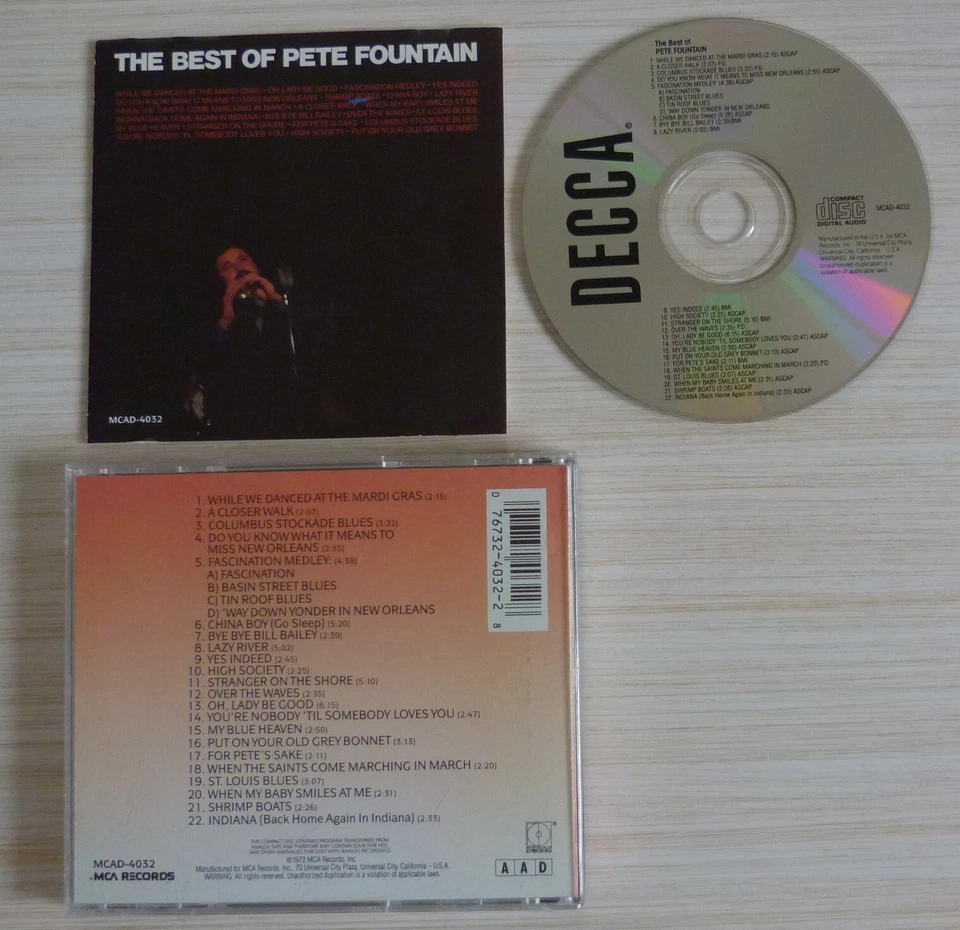 RARE VERSION CD ALBUM JAZZ THE BEST OF PETE FOUNTAIN 22 TITRES 1972 - Photo 1/1