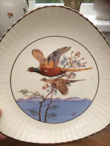 Vintage 1950s Decorative Plate HANDPAINTED Kelsboroware Plate. Pheasants. Cream - Picture 8 of 8