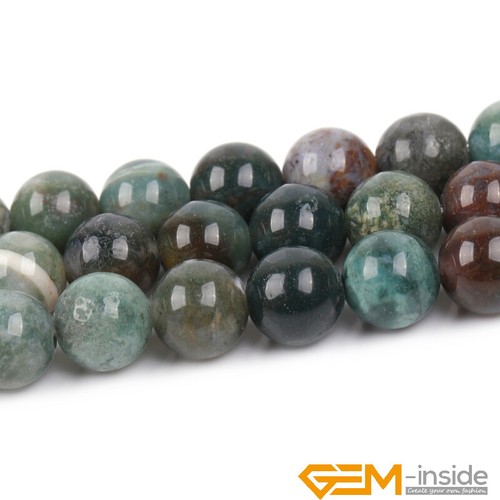 Natural Multicolor India Agate Round Loose Big Hole Beads for Jewelry Making 15" - Picture 26 of 34