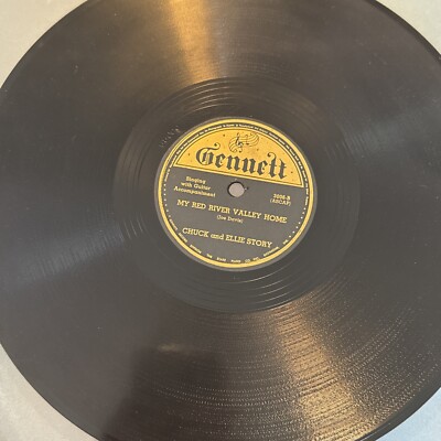 1945 COUNTRY - Chuck and Ellie Story 78 rpm GENNETT 3006 Red River Valley Home E