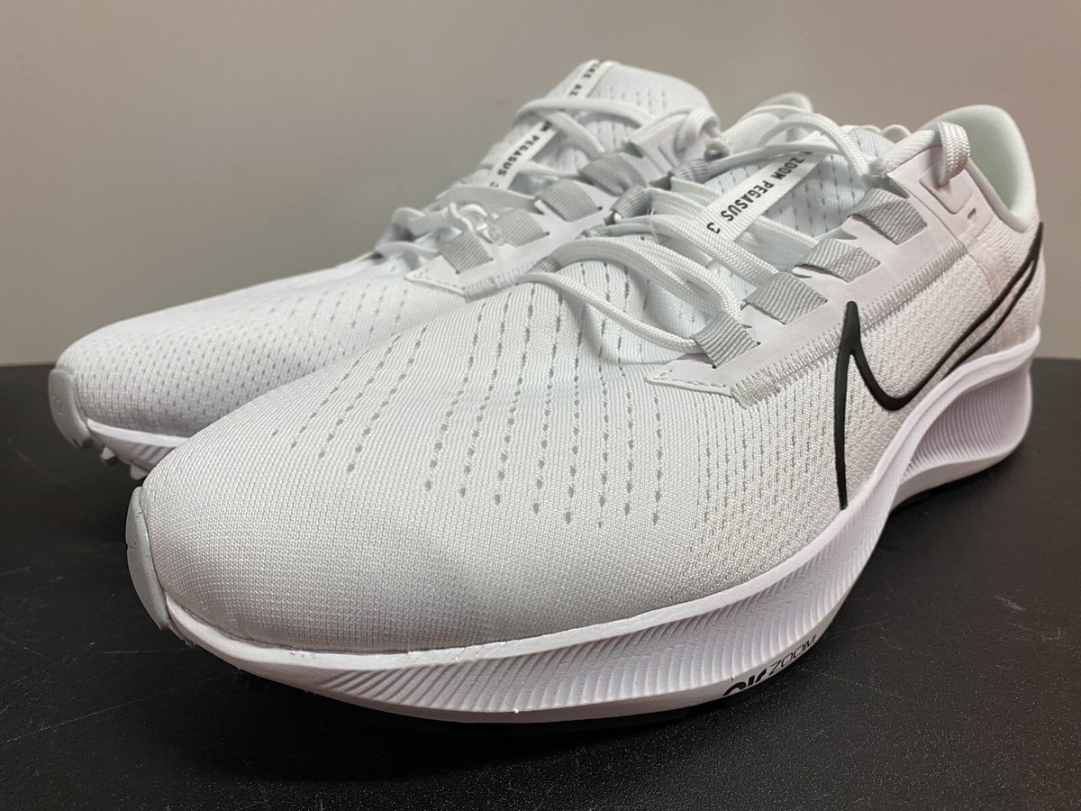 NIKE AIR ZOOM PEGASUS 38 WHITE BLACK CW7356 100 SIZE 15 NEW