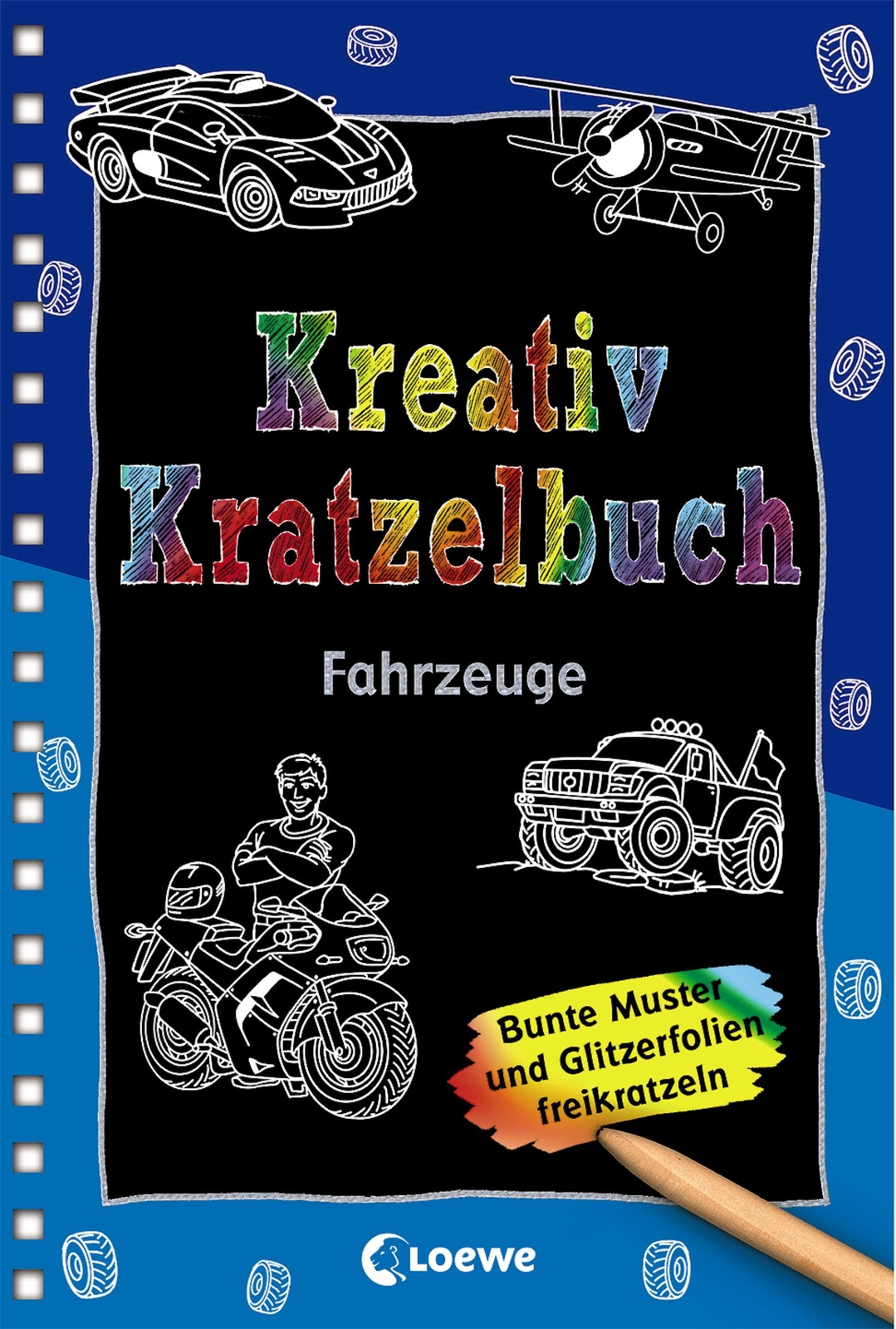 Thumbnail - Kreativ-kratzelbuch: Fahrzeuge Kritz-kratz-beschäftigung Für Kinder Ab