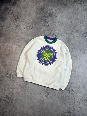 Vintage Wimbledon 90s Sweatshirt Logo Tennis Rare | eBay