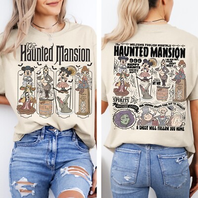 Disney Halloween Haunted Mansion Mickey & Friends Unisex Adult Kid Tee 140604