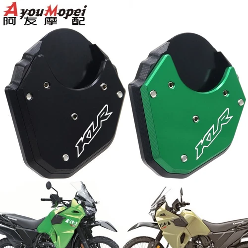 CNC Kickstand Side Stand Enlarge Enlarge Pad For Kawasaki KLR 650 2008-2023 - Picture 3 of 11