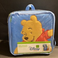 Disney Home Winnie The Pooh Large Appliqued Toddler Blanket 41  x61  