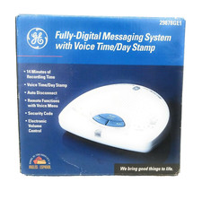 GE Fully Digital Messaging System with Voice Time/Day Stamp 29878GE1-B - Tested
