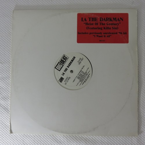 LA The Darkman Heist Of The Century I Want It All Promo Record Album Vinyl LP - Imagen 2 de 6