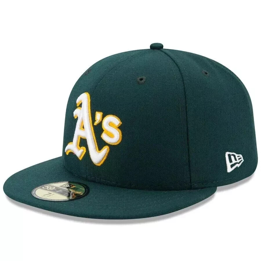 NEW Oakland Athletics Hat Green Era MLB Men's 59FIFTY Fitted Hat- 5950 Cap