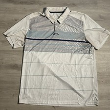 Oakley Shirt Men's XL Hydrolix The Players Gray Short Sleeve Polo Performance