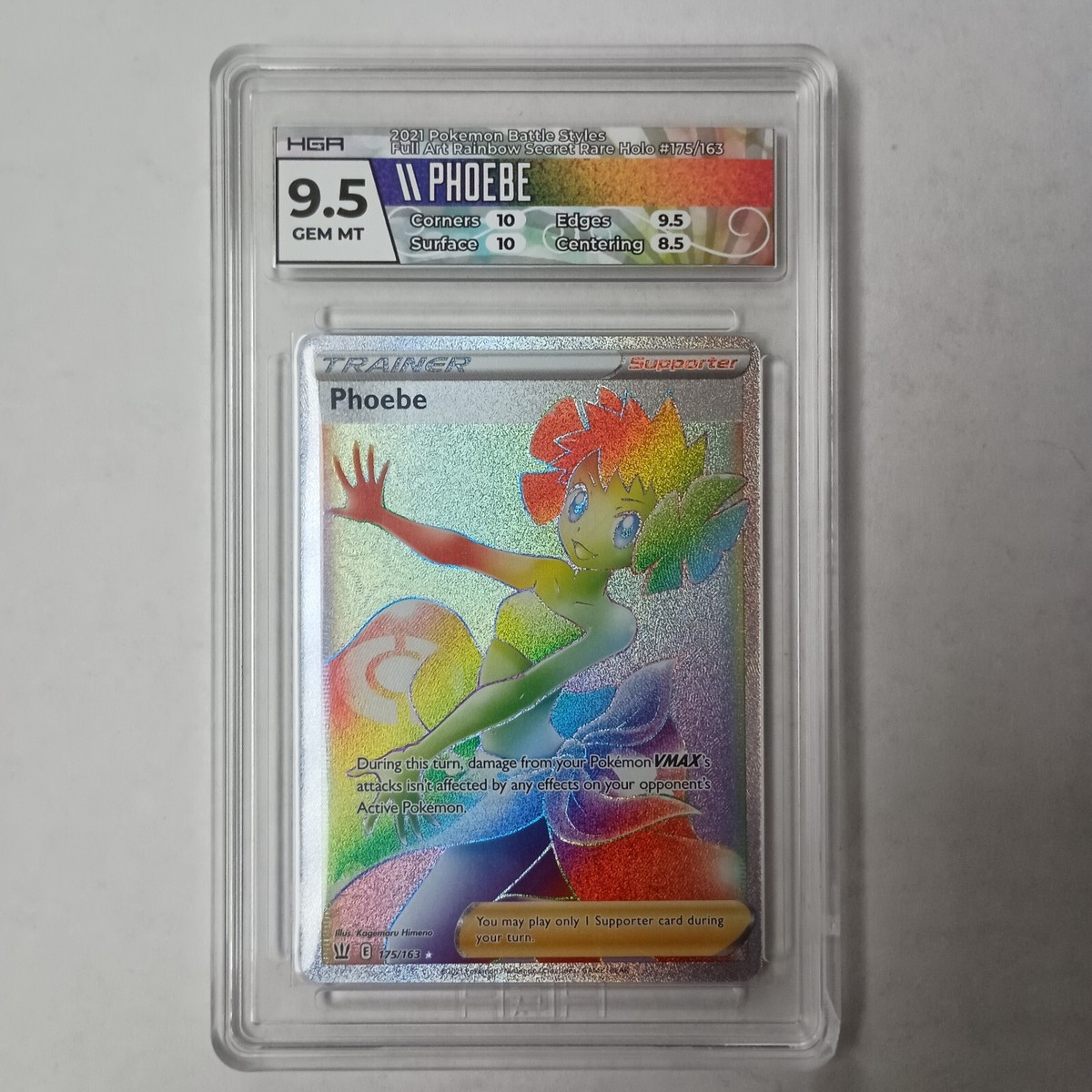 phoebe pokemon card price 161/163 (CGC Universal Grade 9) – GoldenFishGames damage from your Pokémon VMAXs attacks isnt affected by any effects on your opponents Active Pokémon Phoebe Full Art Holo 161/163