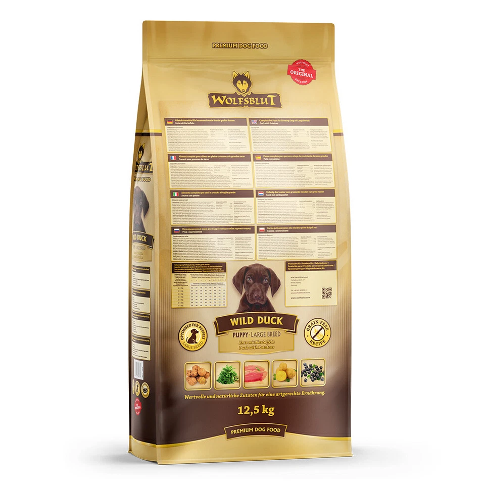 Wolfsblut Large Breed Puppy Wild Duck - Ente und Kartoffel Trockenfutter 12,5 kg - Bild 3 von 4