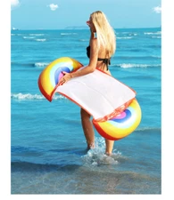 Summer Swimming Pool Hammock Lounge Inflatable Water Floating Bed Mat Chair