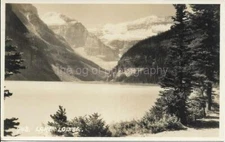 Canada LAKE LOUISE POSTCARD Real Photo RPPC Black and White FOUND Original 98 12