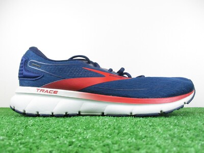 Brooks Trace 2 Mens 12.5 Shoes Peacoat Grey Red Road Running Neutral Support