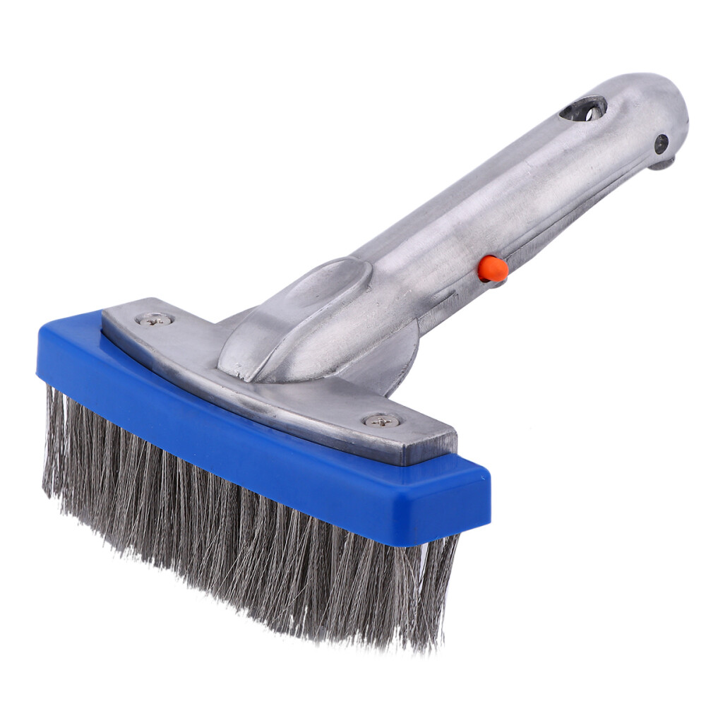 Heavy Duty Pool Bottom Brush with Steel Bristles for Deep Cleaning