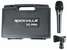 Rockville TC PRO Black Electro-Plated Microphone Premium Mic w/Taiwan Cartridge