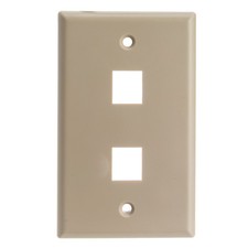 Keystone Wall Plate, Beige, 2 Hole, Single Gang 301-2K