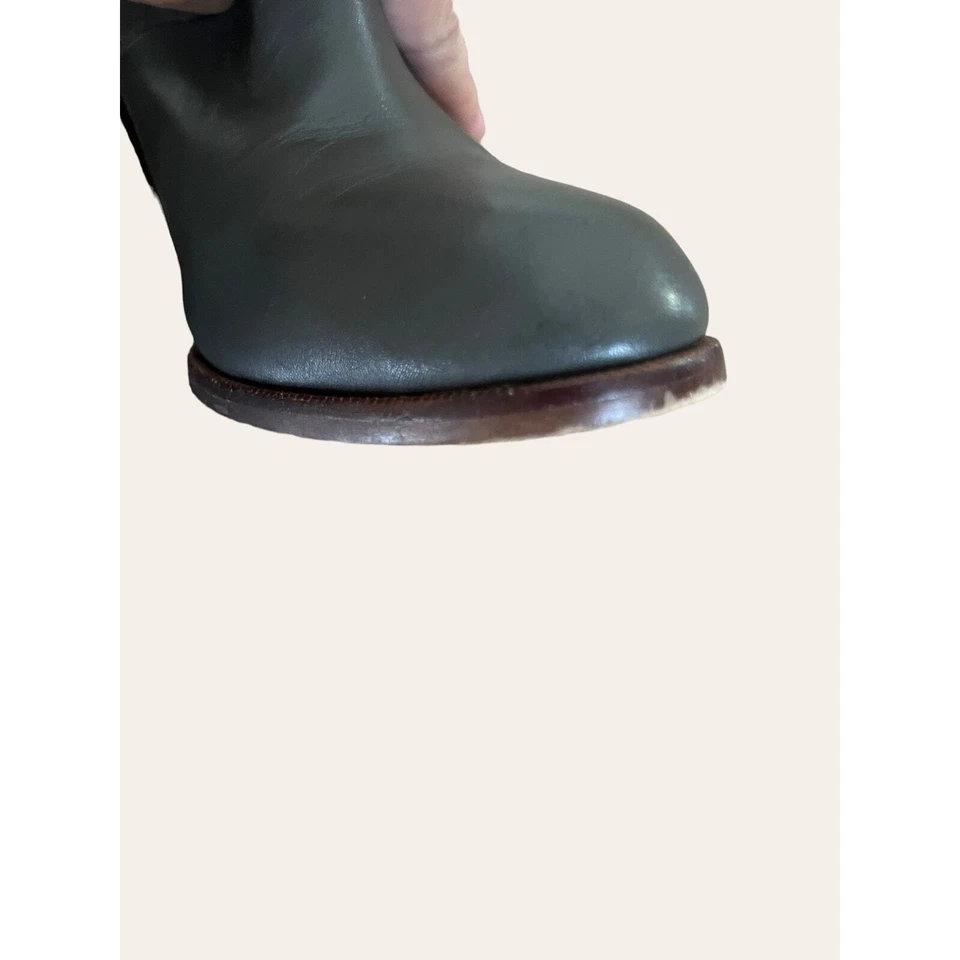 Splendid Gray Suede Leather Tall Block Heel Boots Size 9 - Image 4 of 4