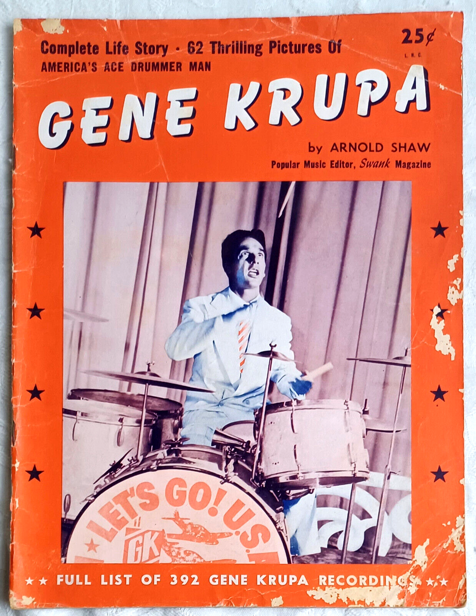 GENE KRUPA - Thrilling Pictures Of America's Ace Drummer Man - Exc