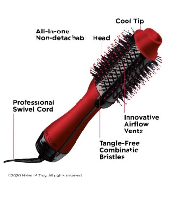 Revlon One-Step Hair Dryer Volumizer Hot Air Brush New InBox Red Special  Edition 761318522034|