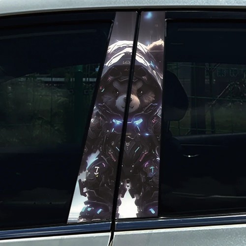 2x Bear Car Stickers DIY Car B-pillar Cover Scratches Waterproof Durable Decals - Picture 17 of 17