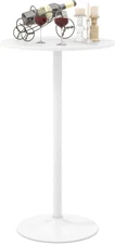 Round Bistro Table, Height Adjustable Bar Height Cocktail Table, Snack Table