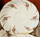 Cup And Saucer Set (4), w/3 Dessert Plates, Vintage, White, Flowers & Gold Trim — photo 7