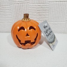 Classic Mini Halloween Light Up Pumpkin Jack O Lantern Battery 4  New