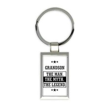 Gift Keychain : GRANDSON The Man Myth Legend Family Christmas