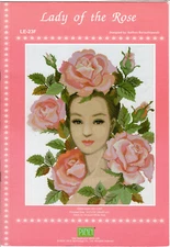 "Lady of the Rose" ©2003 Pinn Stitch Art & Technology Co. Leaflet LE-23F 14½x18"