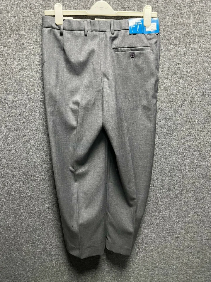 Calça Chums cinza médio mistura de lã cintura flexível 34x27 TD024 AA 08 - Imagem 2 de 3