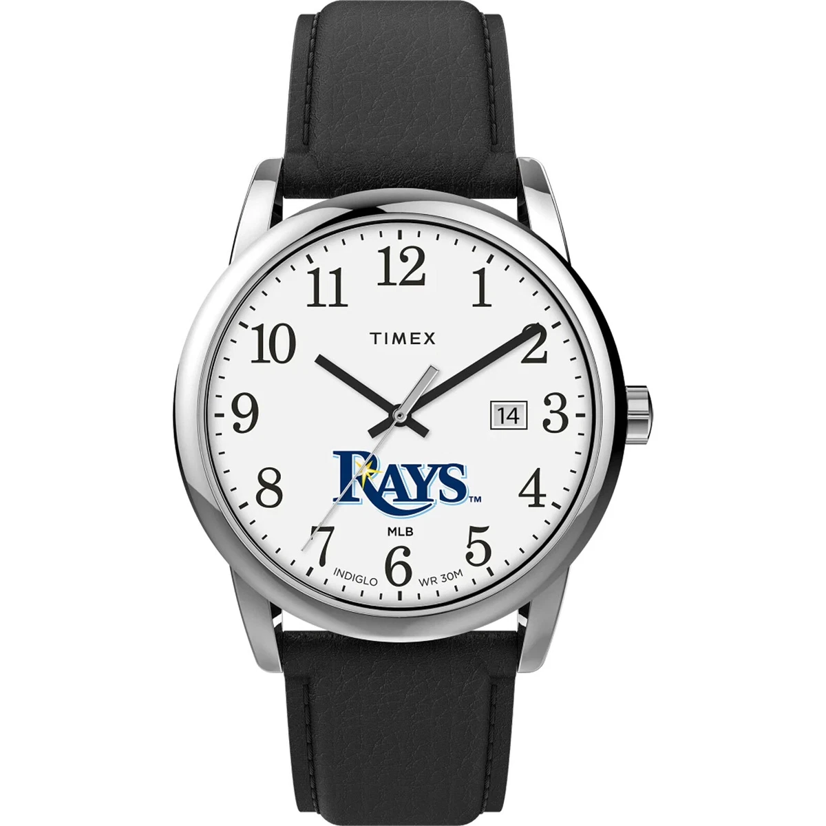 Timex men's easy reader date leather hotsell strap watch