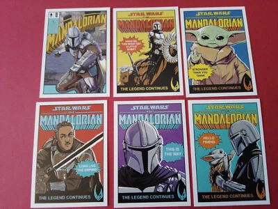 STAR WARS MANDALORIAN TOPPS TRADING CARD SET COMPLET Comic Book CC1 A CC6