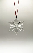 Snowflake Ornament - 3" diameter - Clear Glass Crystal