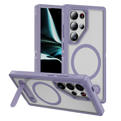 For Samsung S24 Ultra S23 Rugged Mag Safe Military-Grade Magnetic Stand Case