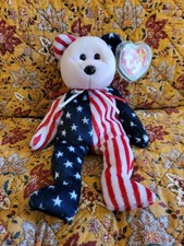 1999 Ty Spangle beanie baby. pink face. tag errors. mint Condition. Rare 