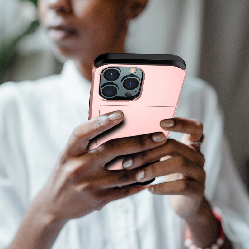 For iPhone 16 15 14 13 12 1 Pro mini Plus XR 8 7Plus Card Holder Case Shockproof - Image 4 of 4