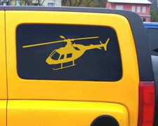 Samunshi Hubschrauber Aufkleber  25 Farben 8 Größen Sticker
