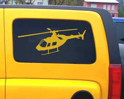 Samunshi Hubschrauber Aufkleber  25 Farben 8 Größen Sticker