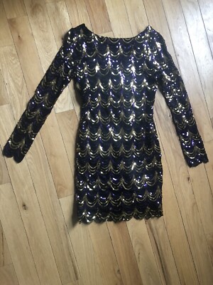 charlotte russe gold sequin dress Navy Blue Quinceanera Dress 1724 Navy / XSmall main image 1