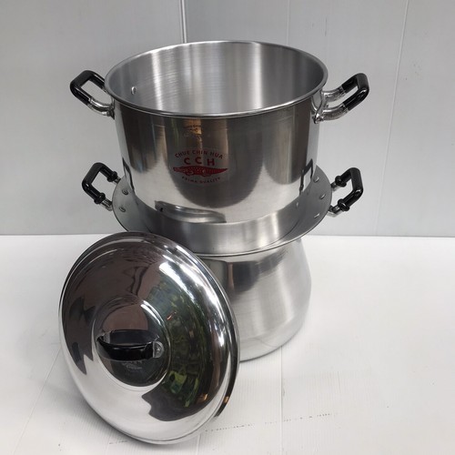 Thai Traditional Crocodile Brand Aluminum Cookware Vintage Steamer Pot Size 24cm - Picture 10 of 17