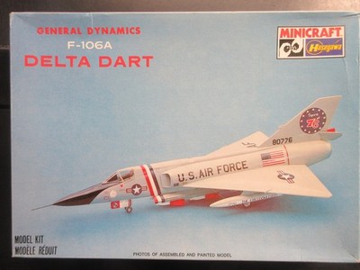 HASEGAWA 1/72 GENERAL DYNAMICS F-106A DELTA DART  #1054  vintage