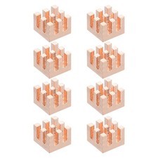 8 Pcs Copper Heatsink 8x8x6mm, Heat Sink Cooler Radiator for Raspberry Pi
