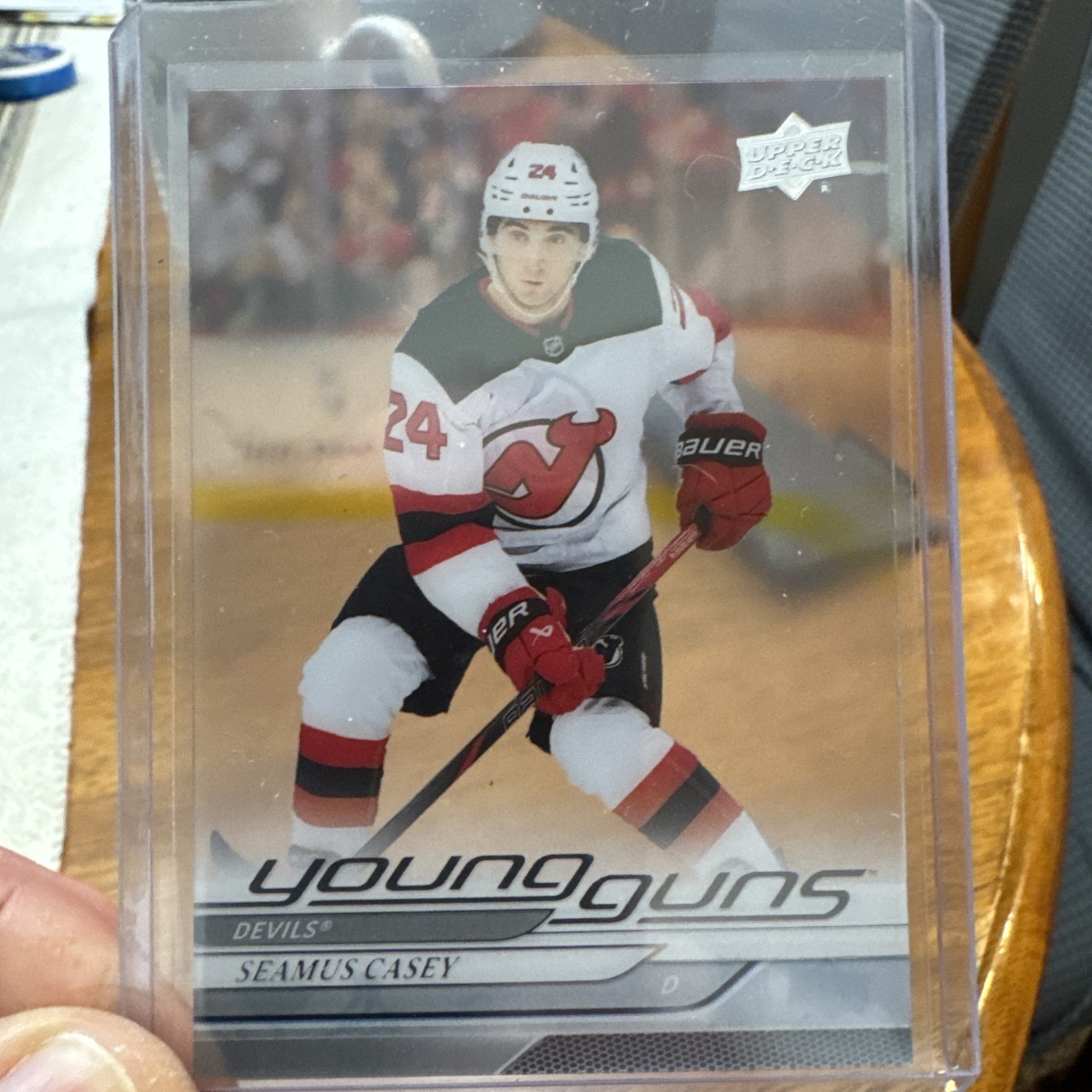2024 Upper Deck Seamus Casey Rookie Young Guns Clear Cut #489 Devils