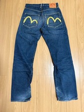 EVISU Evis Jeans 1930 Small e Red Ear Dark Blue W30