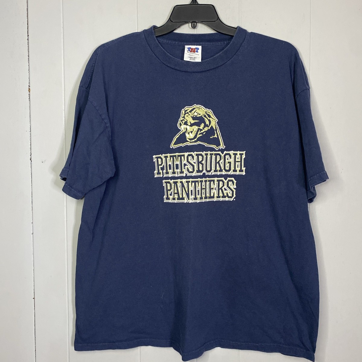 Vintage 90s Y2K Pitt Panthers Pittsburgh T Shirt 2XL NCAA faded 