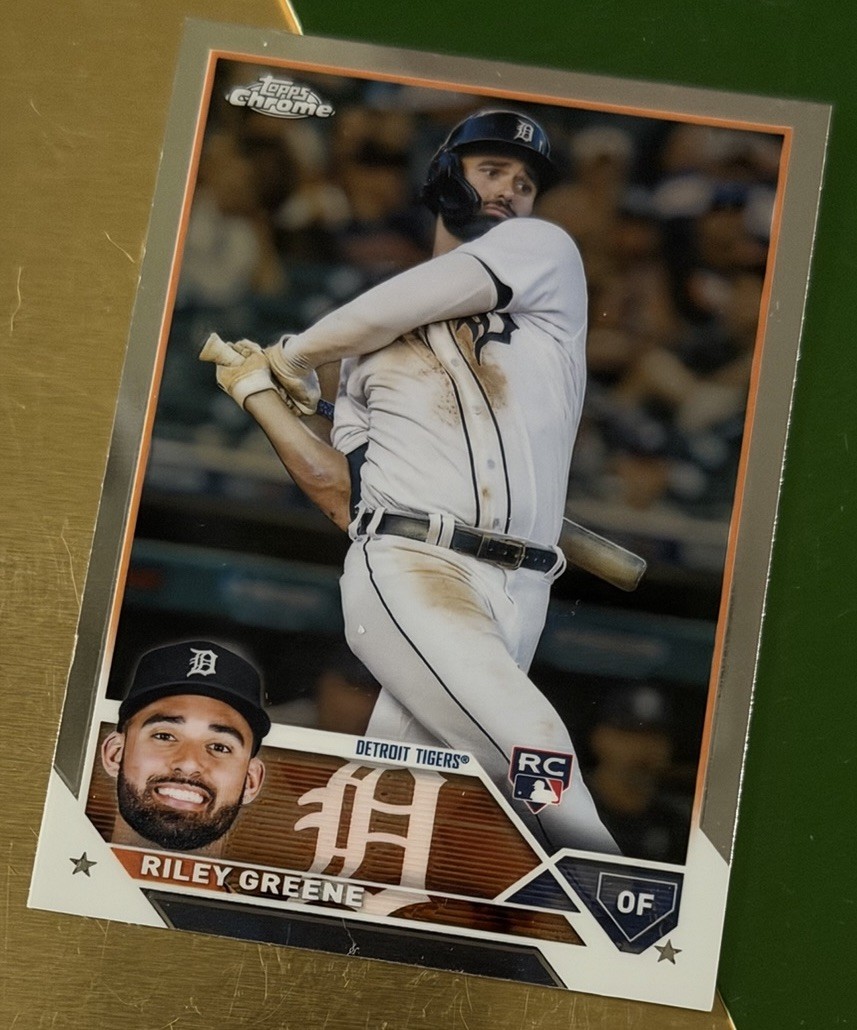2023 Topps Chrome Riley Greene #182 Detroit Tigers Rookie RC MLB Baseball