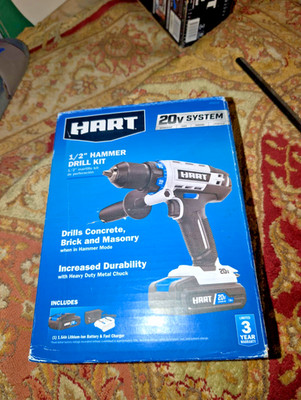 New HART HPHD01B 20V Cordless Hammer Drill Kit- Tool Only