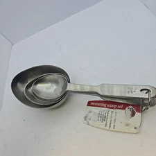 Norpro Stainless Steel 18/10 Measuring Scoops Cups 4-Piece Set New #3064 NWT